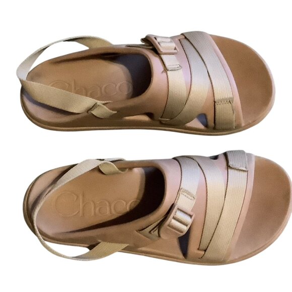 Chaco Womens Sandals Beige US 9 EU 40 Adjustable Straps Slip-Resistant Sole - Picture 2 of 6